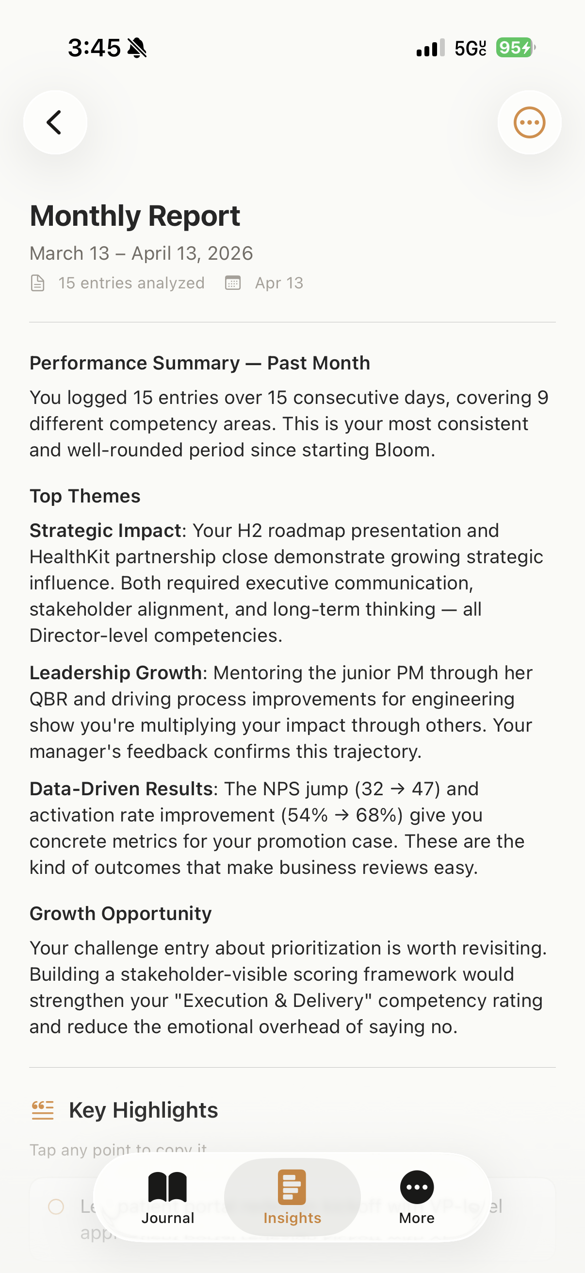 Bloomly monthly report with key wins